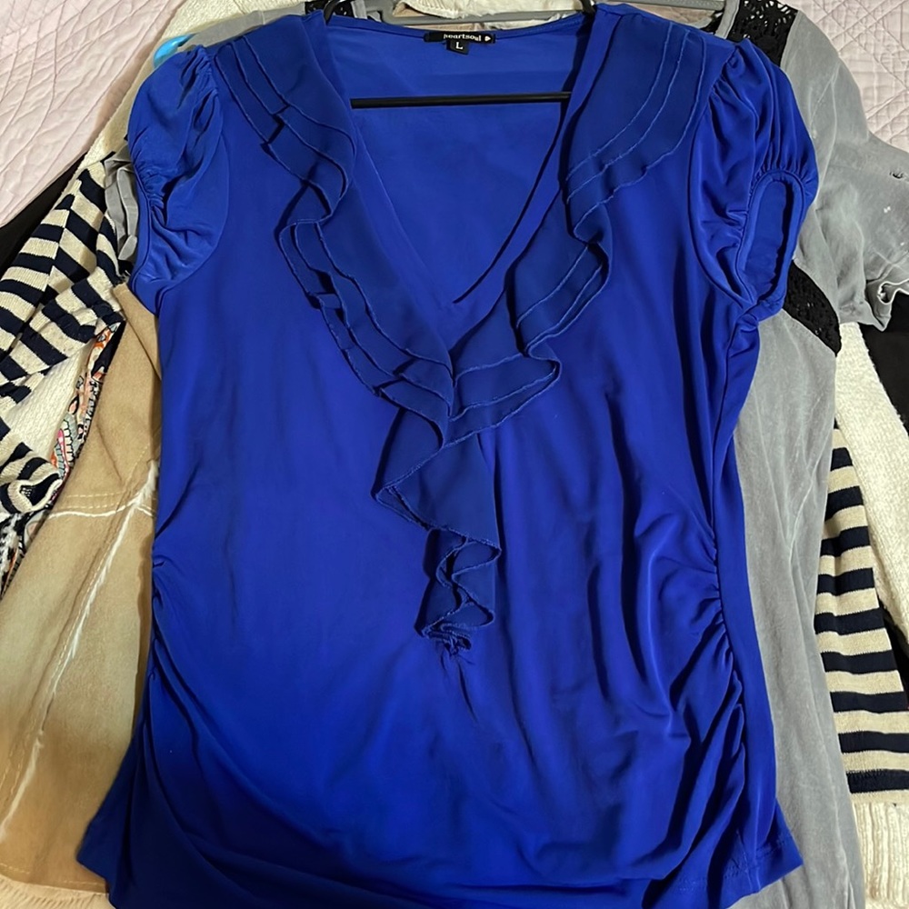 Blue dress shirt good condition no holes